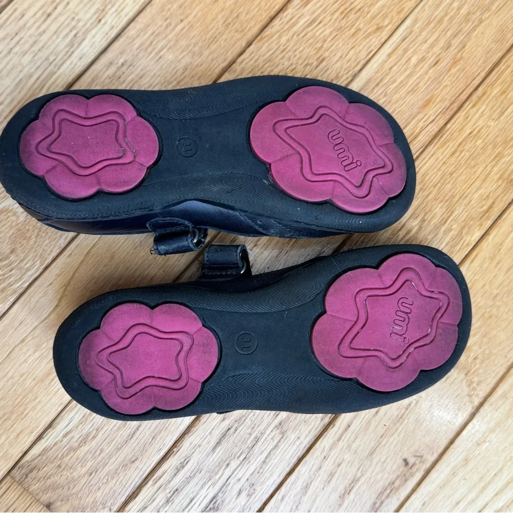 Umi Leather Kids Navy Dress Shoes with Multicolor Butterfly Girls 13 US/EUR 31